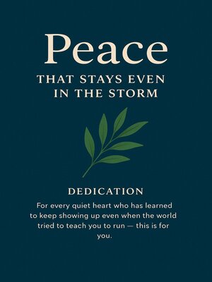 cover image of Peace that stays even in the storm